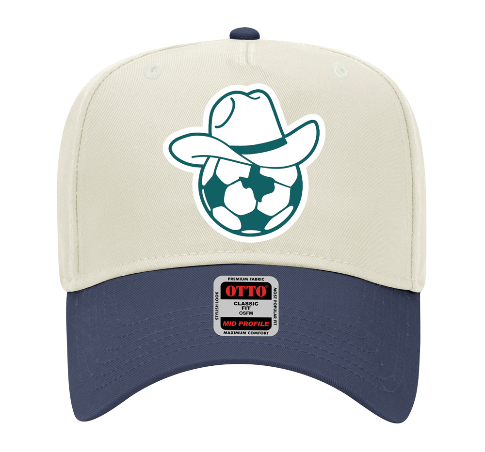 Soccer Ball Patch Hat (White/Teal)