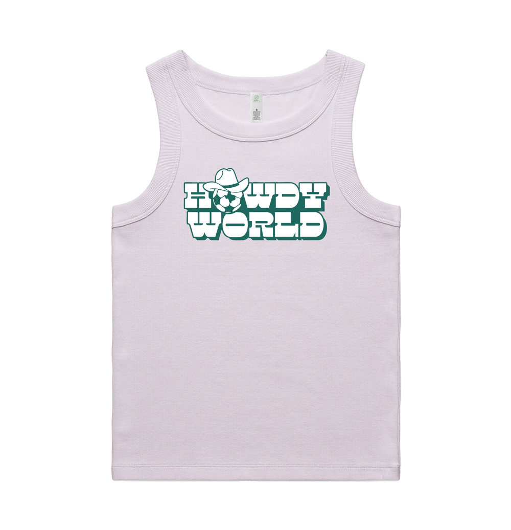 Howdy World Ribbed Crop Tank