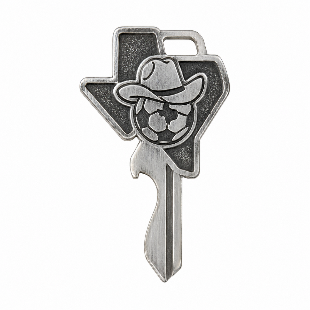 Cowboy Soccer Ball Bottle Opener